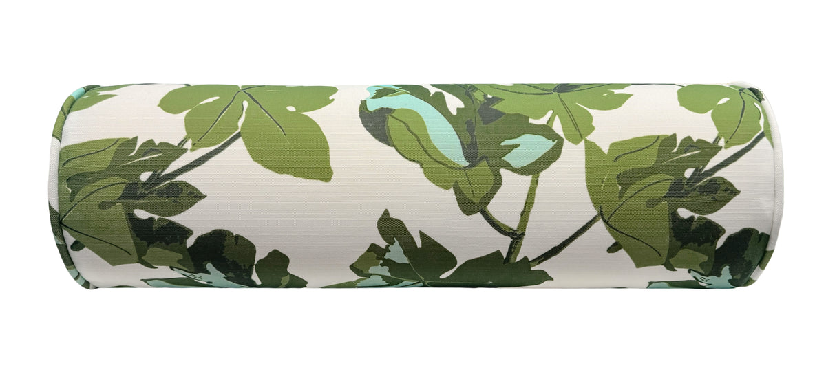 OUTDOOR BOLSTER : FIG LEAF // ORIGINAL ON WHITE | PETER DUNHAM