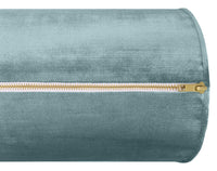 THE BOLSTER :: FAUX SILK VELVET // CERULEAN BLUE