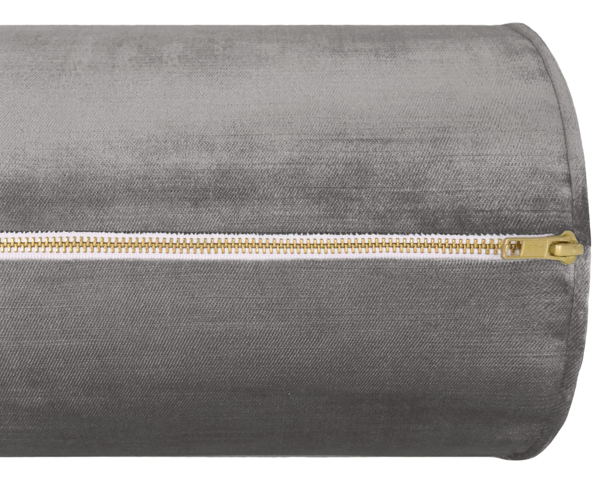 THE BOLSTER :: FAUX SILK VELVET // GRAPHITE