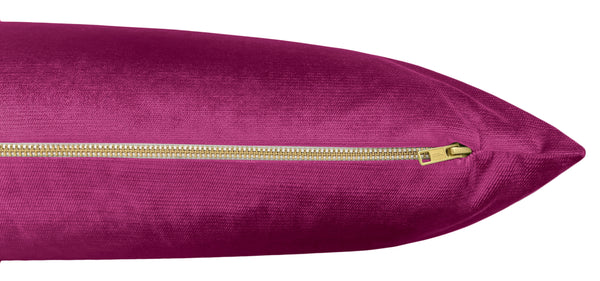 THE XL LUMBAR :: FAUX SILK VELVET // MAGENTA