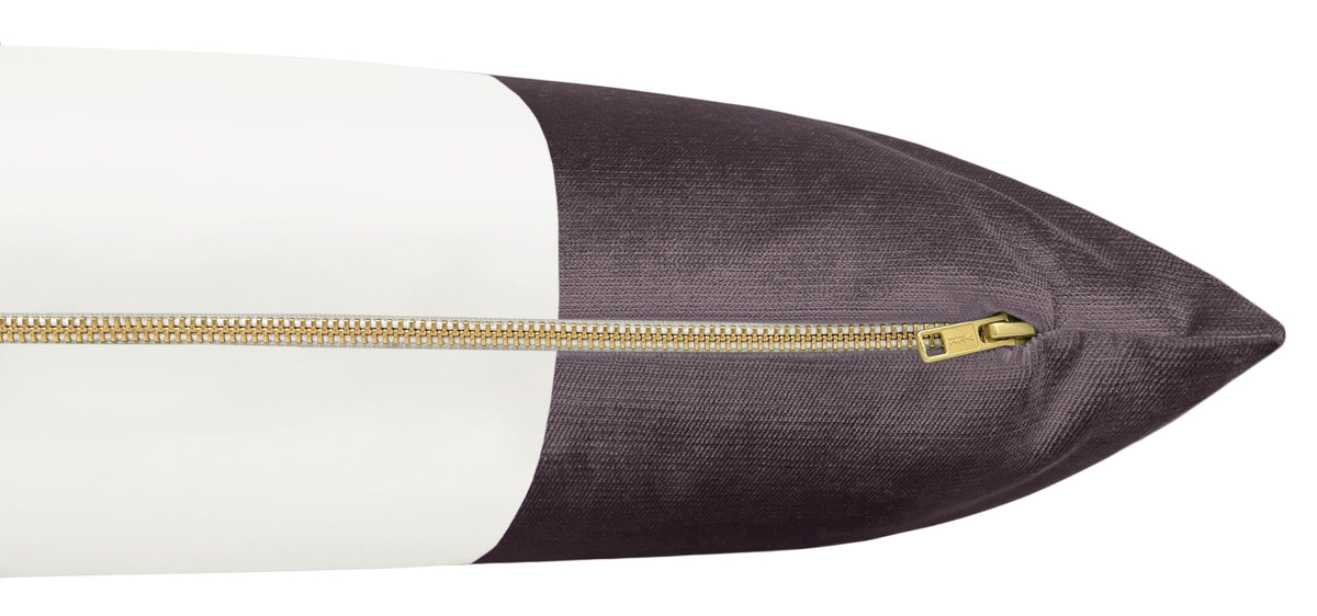 FINAL SALE : 14" X 30" FAUX SILK VELVET // SMOKEY AMETHYST PILLOW COVER ONLY