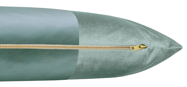 THE XL LUMBAR :: MONOCHROMATIC FAUX SILK VELVET // TURKISH BLUE