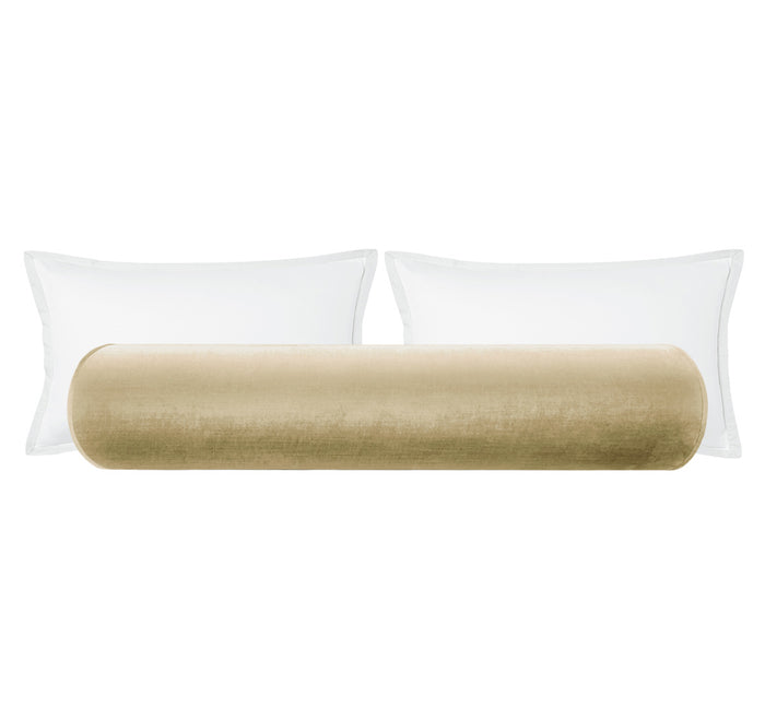 THE BOLSTER :: FAUX SILK VELVET // CHAMPAGNE