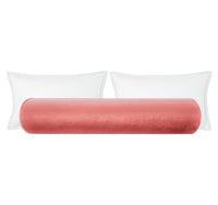 THE BOLSTER :: FAUX SILK VELVET // FLAMINGO