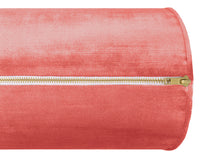 THE BOLSTER :: FAUX SILK VELVET // FLAMINGO