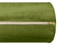 THE BOLSTER :: FAUX SILK VELVET // OLIVE