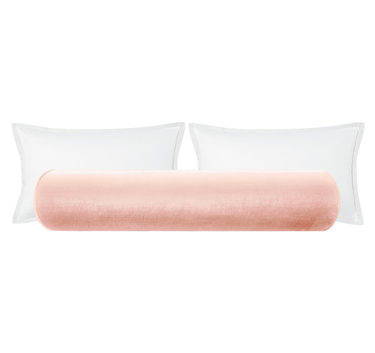THE BOLSTER :: FAUX SILK VELVET // PINK PEONY