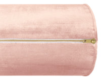 THE BOLSTER :: FAUX SILK VELVET // PINK PEONY