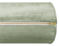 THE BOLSTER :: FAUX SILK VELVET // PISTACHIO