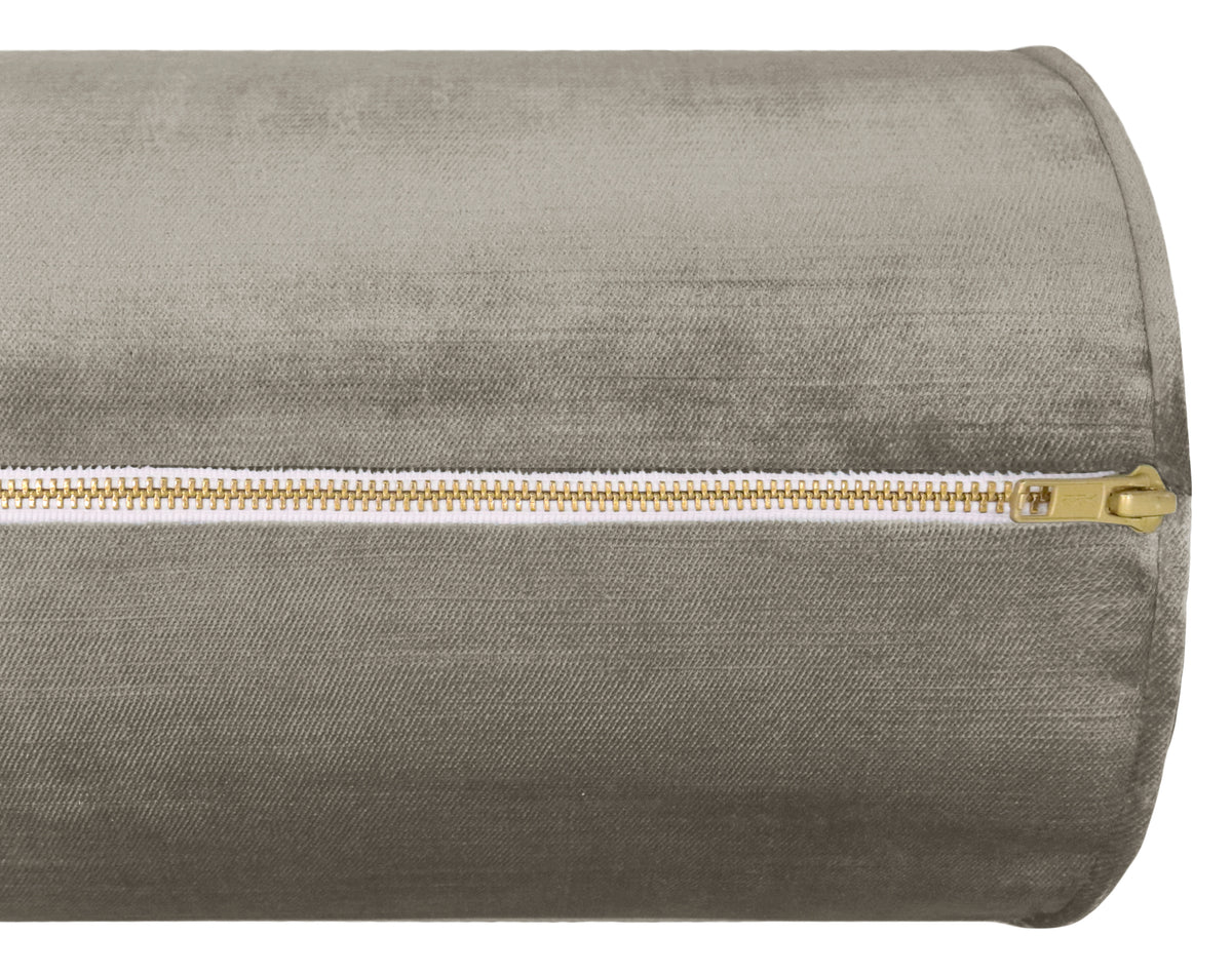 THE BOLSTER :: FAUX SILK VELVET // QUARTZ