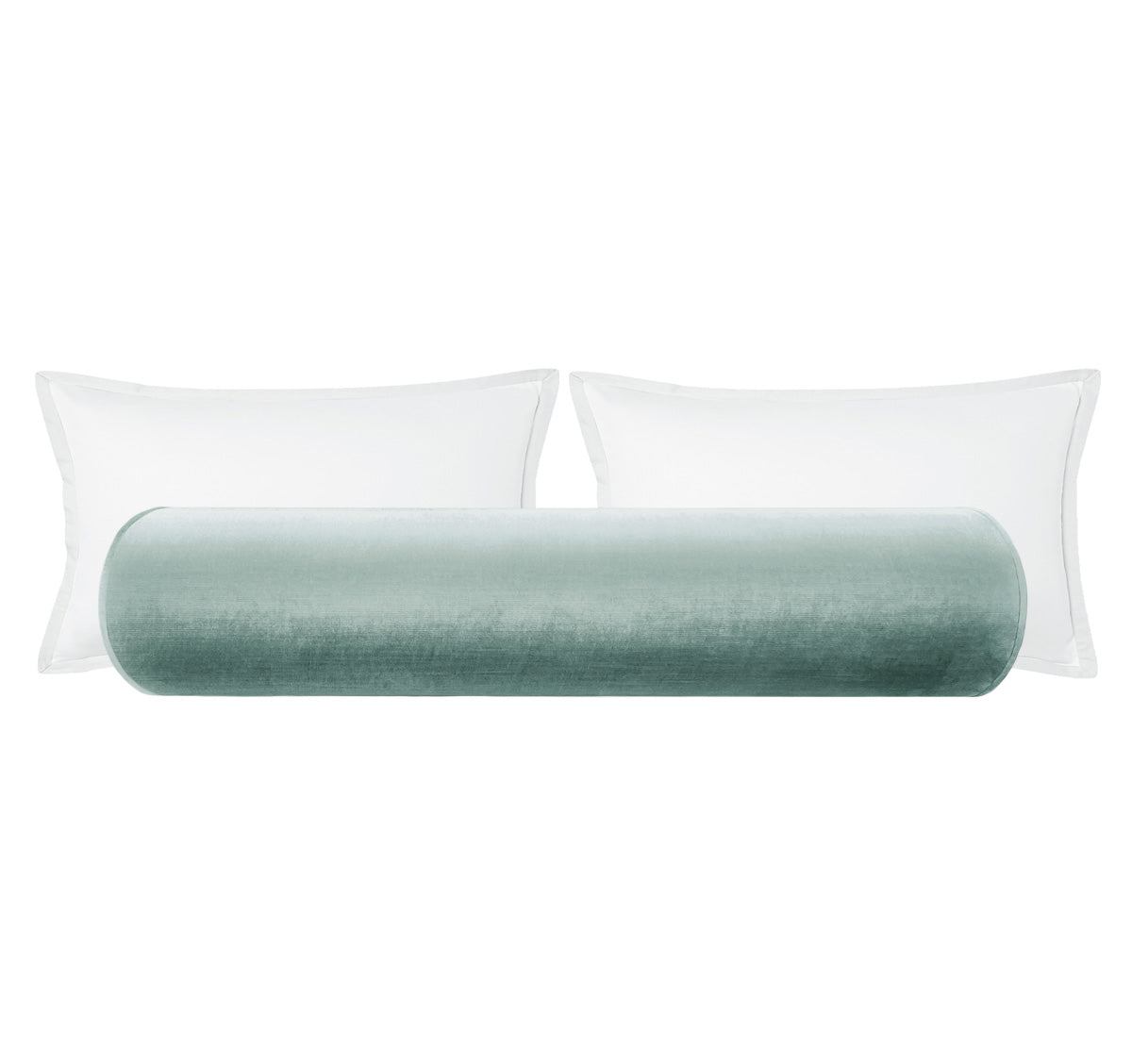 THE BOLSTER :: FAUX SILK VELVET // TURKISH BLUE
