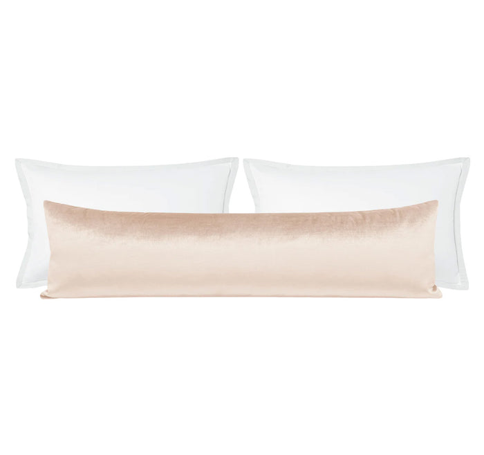 THE XL LUMBAR :: FAUX SILK VELVET // CAMEO