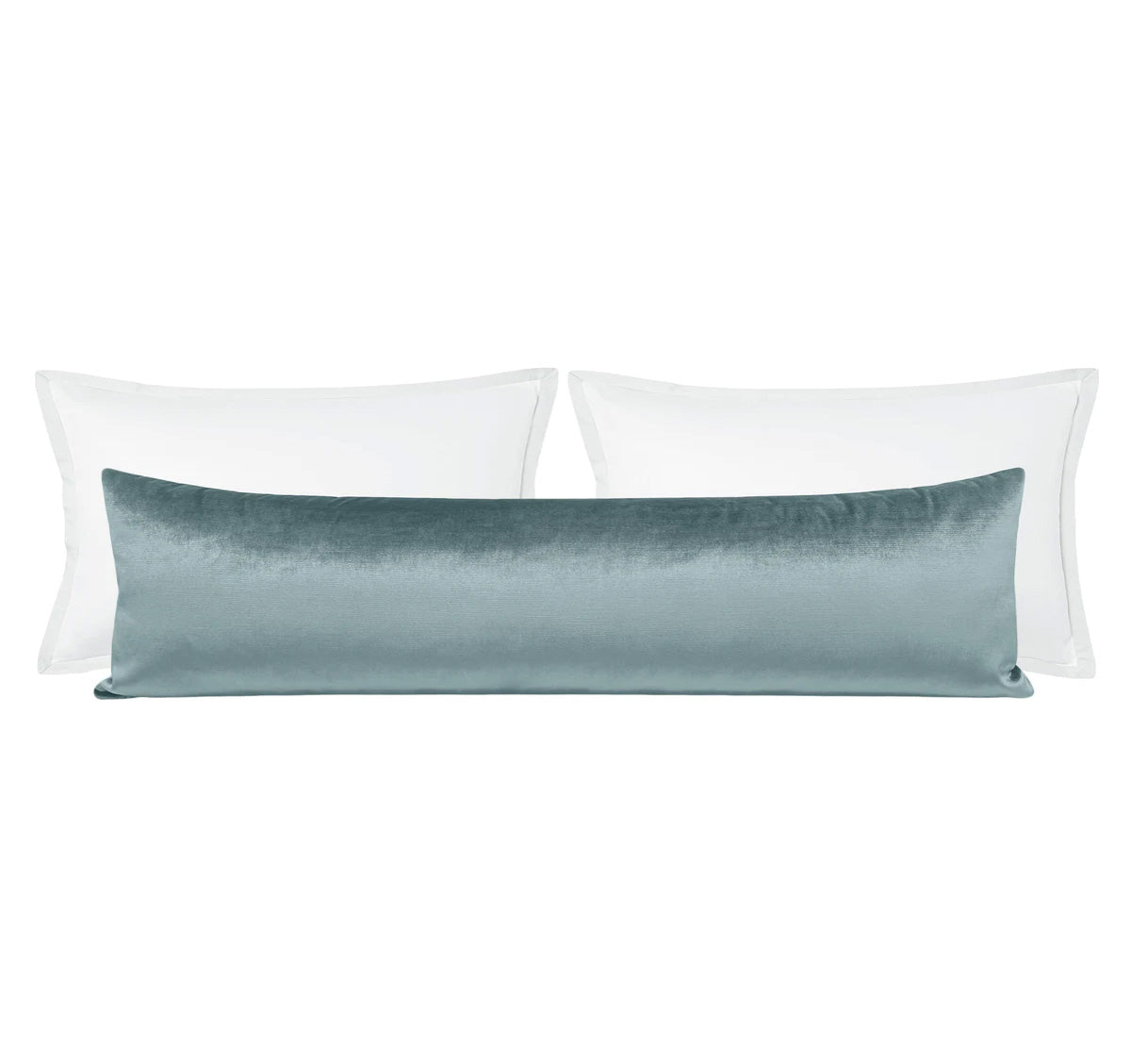 THE XL LUMBAR :: FAUX SILK VELVET // CERULEAN BLUE