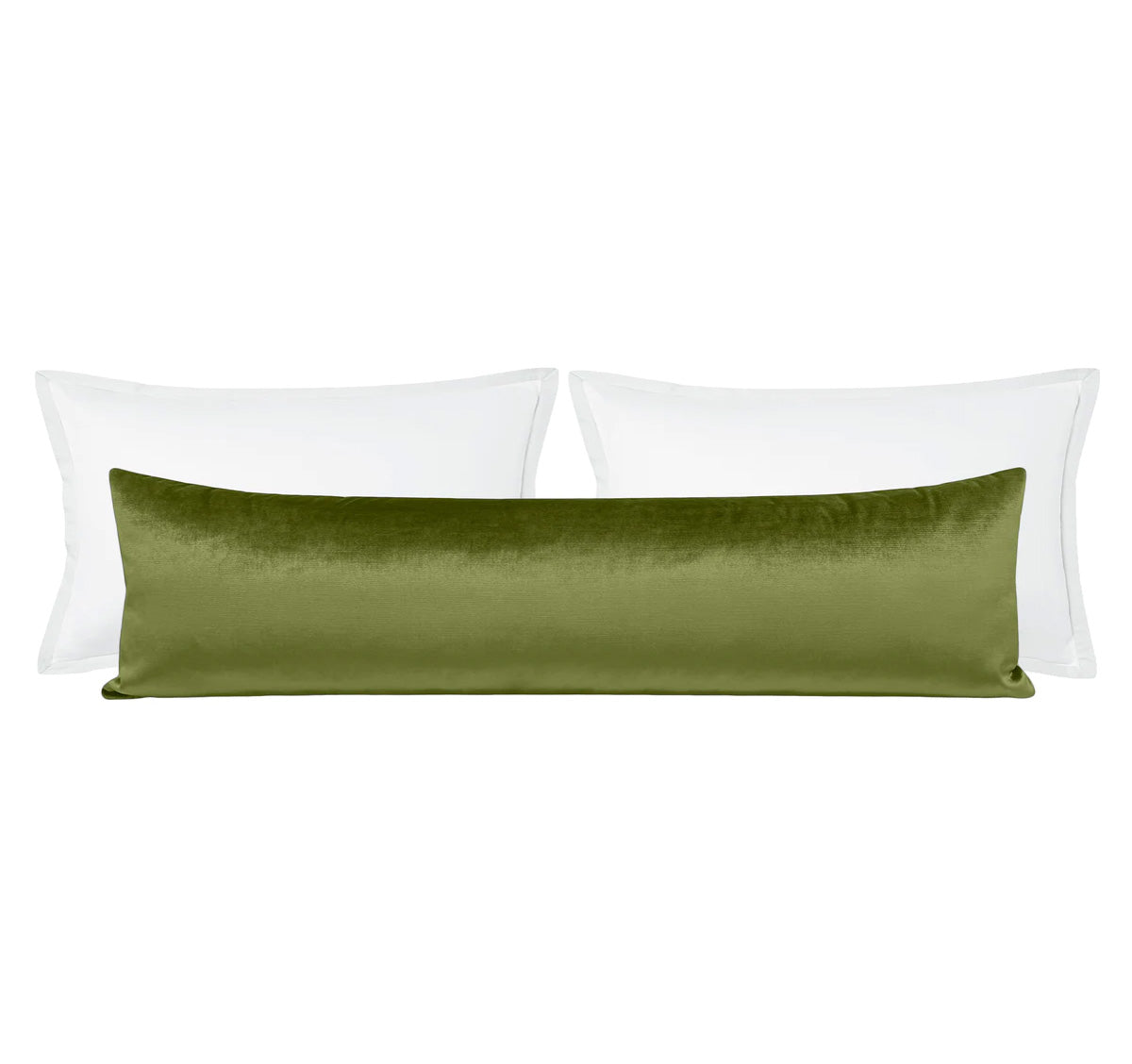 THE XL LUMBAR :: FAUX SILK VELVET // OLIVE