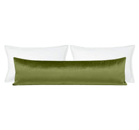 THE XL LUMBAR :: FAUX SILK VELVET // OLIVE