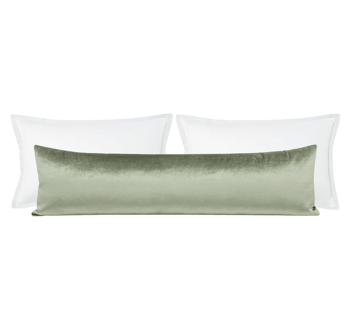 THE XL LUMBAR :: FAUX SILK VELVET // PISTACHIO