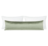 THE XL LUMBAR :: FAUX SILK VELVET // PISTACHIO