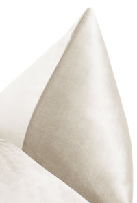 FINAL SALE : 18" X 18" FAUX SILK VELVET // ALABASTER PILLOW COVER
