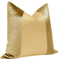 FINAL SALE : MONOCHROMATIC :: 20" X 20" FAUX SILK VELVET // GOLD PILLOW COVER