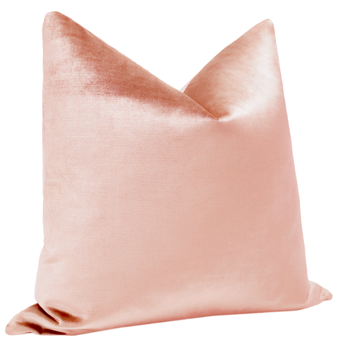 FINAL SALE : 18" X 18" FAUX SILK VELVET // PINK PEONY PILLOW COVER