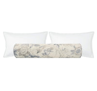 THE BOLSTER :: FLORAL AVIARY PRINT // DELFT