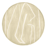 THE TIGHT ROUND OTTOMAN :: GRAFFITO // BEIGE + IVORY