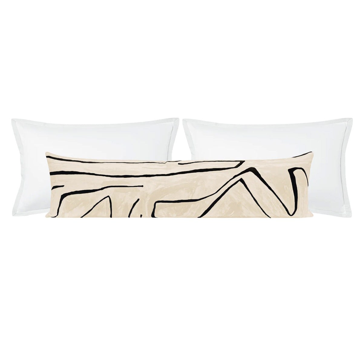THE XL LUMBAR :: GRAFFITO // LINEN + ONYX | KELLY WEARSTLER