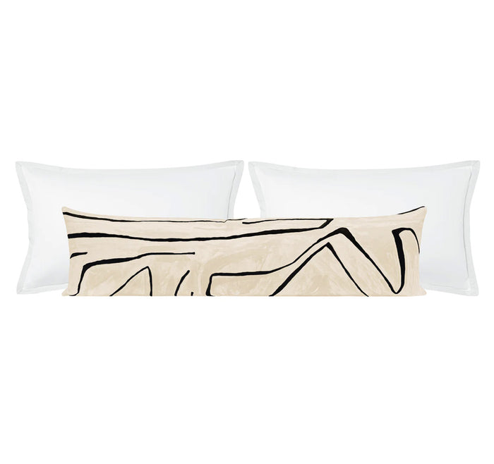 THE XL LUMBAR :: GRAFFITO // LINEN + ONYX | KELLY WEARSTLER