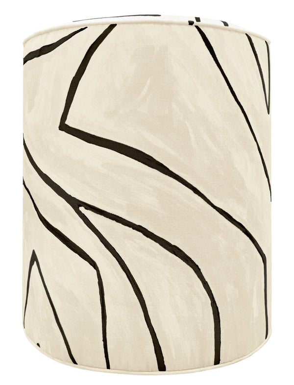 THE TIGHT ROUND OTTOMAN :: GRAFFITO // LINEN + ONYX