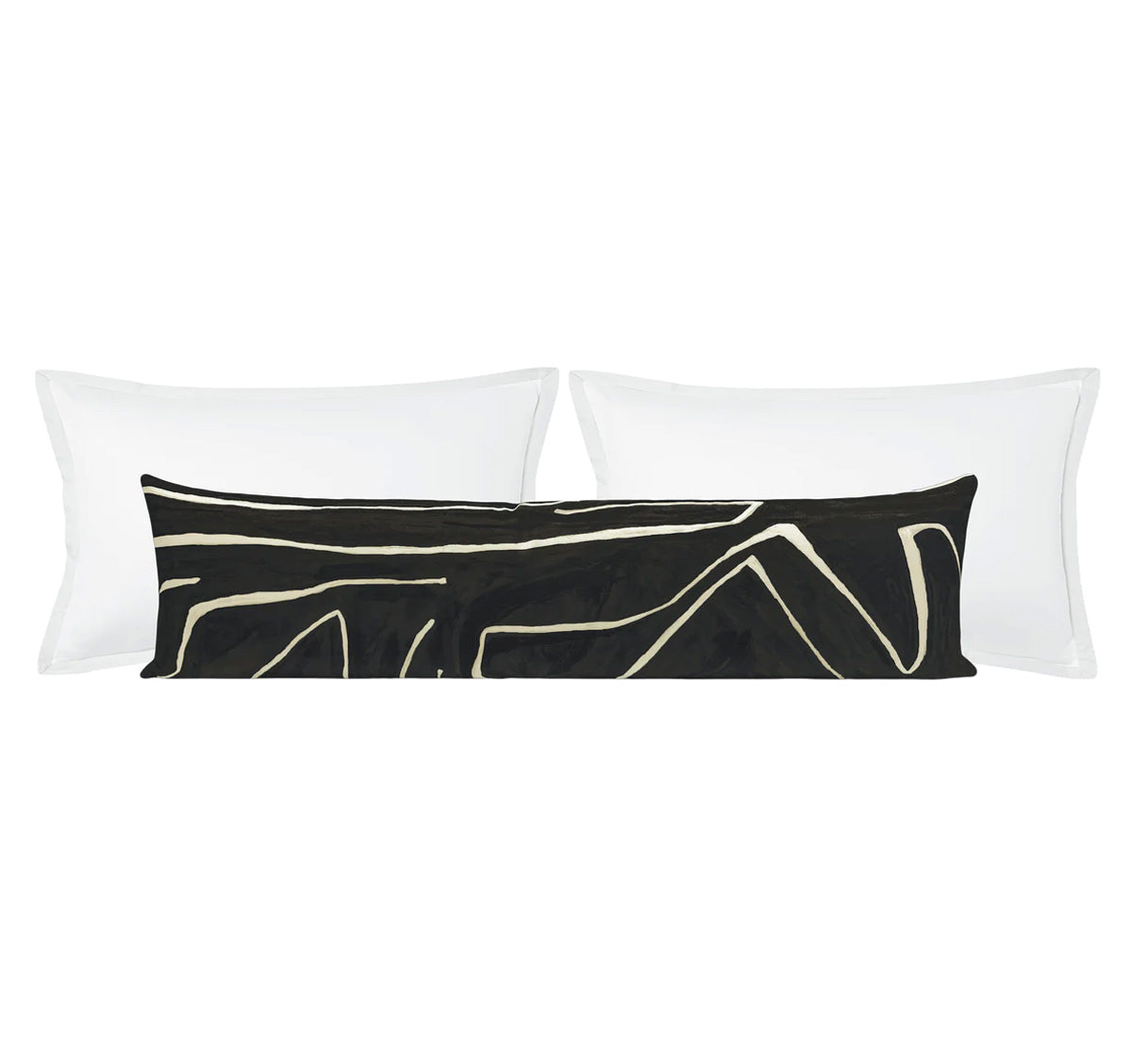 THE XL LUMBAR :: GRAFFITO // ONYX + BEIGE | KELLY WEARSTLER