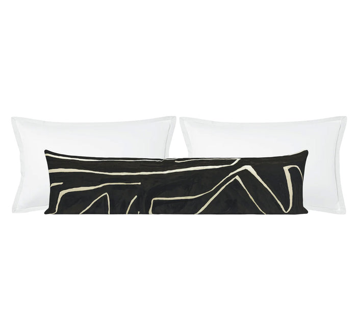 THE XL LUMBAR :: GRAFFITO // ONYX + BEIGE | KELLY WEARSTLER