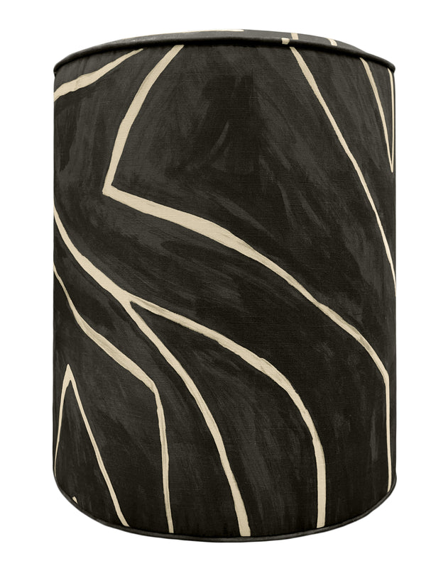 THE TIGHT ROUND OTTOMAN :: GRAFFITO // ONYX + BEIGE