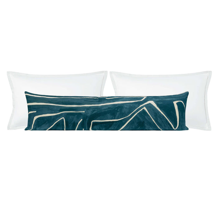 THE XL LUMBAR :: GRAFFITO // TEAL + PEARL | KELLY WEARSTLER