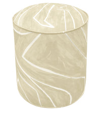 THE TIGHT ROUND OTTOMAN :: GRAFFITO // BEIGE + IVORY