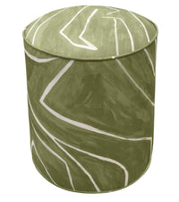 THE TIGHT ROUND OTTOMAN :: GRAFFITO // FERN