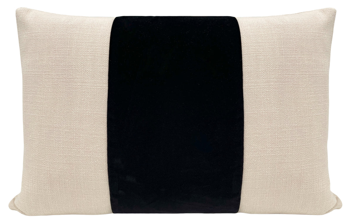 FINAL SALE : PANEL :: 14" X 20" STUDIO VELVET // NOIR PILLOW COVER
