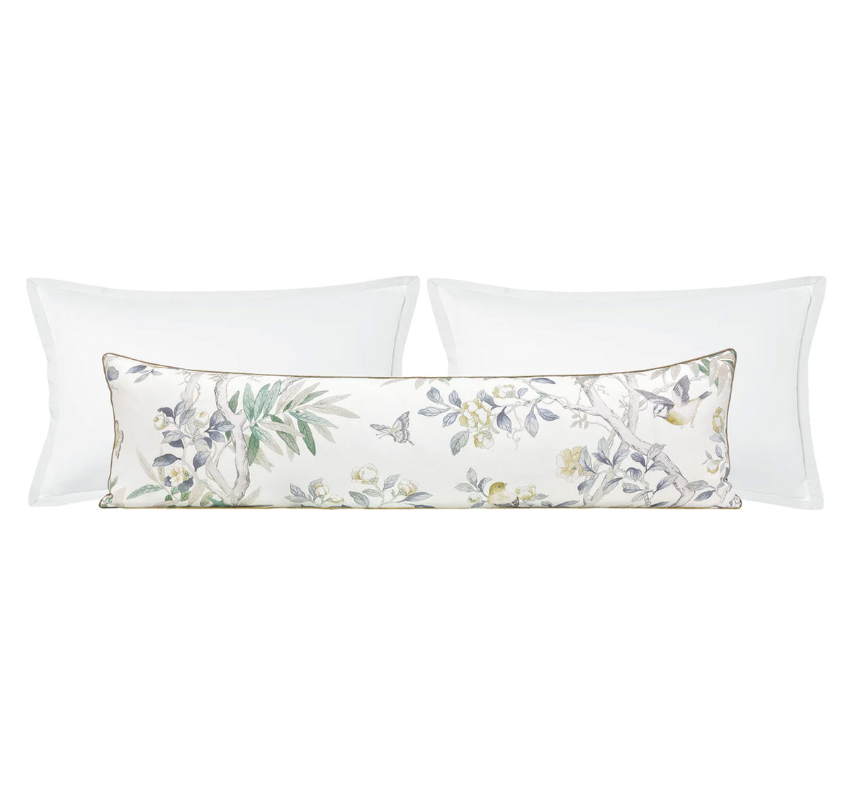 THE XL LUMBAR :: IMPERIAL GARDEN WITH BRASS CORDING // DELFT
