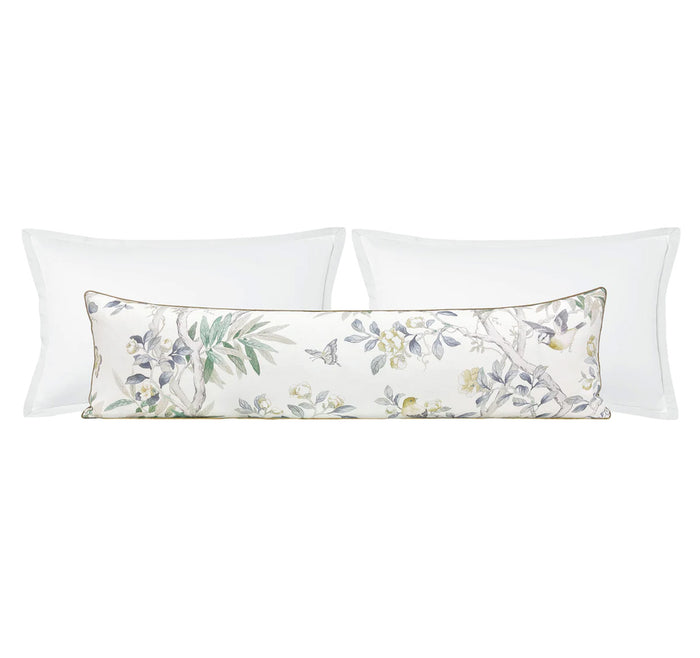 THE XL LUMBAR :: IMPERIAL GARDEN WITH BRASS CORDING // DELFT
