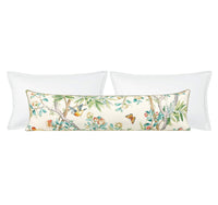 THE XL LUMBAR :: IMPERIAL GARDEN WITH BRASS CORDING // JADE