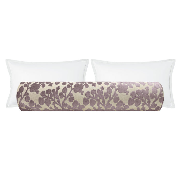 THE BOLSTER :: BLOSSOM CUT VELVET // SMOKEY AMETHYST