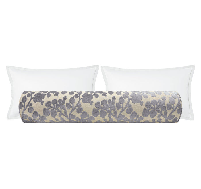 THE BOLSTER :: BLOSSOM CUT VELVET // CHROME