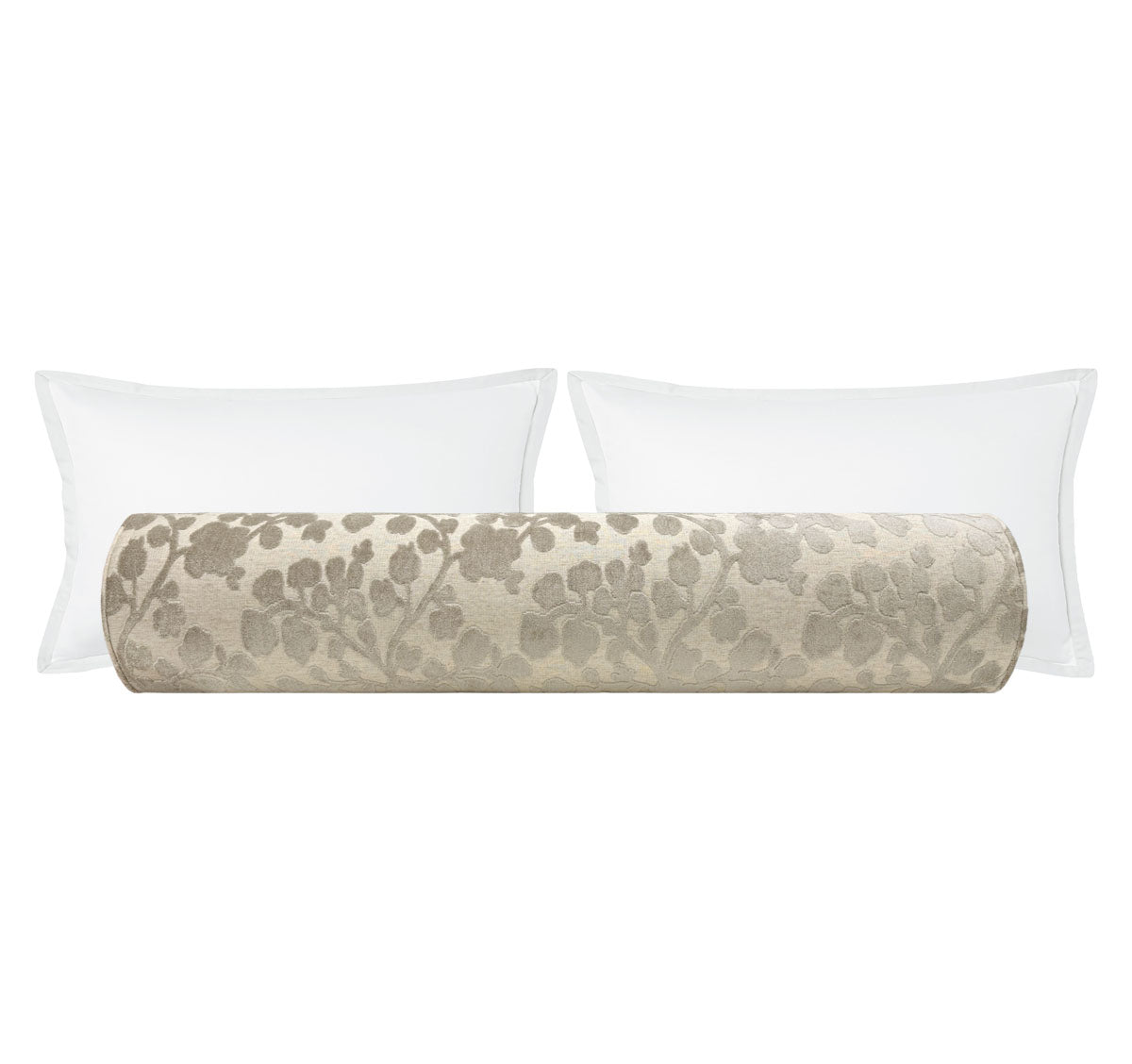 THE BOLSTER :: BLOSSOM CUT VELVET // STONE