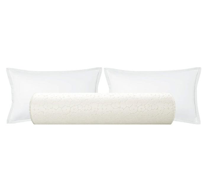THE BOLSTER :: LEOPARD CUT VELVET // ALABASTER