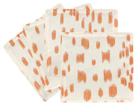 COCKTAIL NAPKINS :: LES TOUCHES // TANGERINE | BRUNSCHWIG & FILS