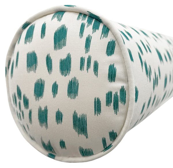 OUTDOOR BOLSTER : LES TOUCHES // TEAL | BRUNSCHWIG & FILS