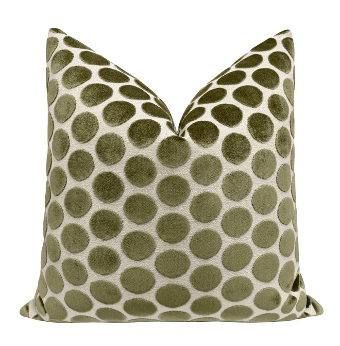 LUNA CUT VELVET // OLIVE