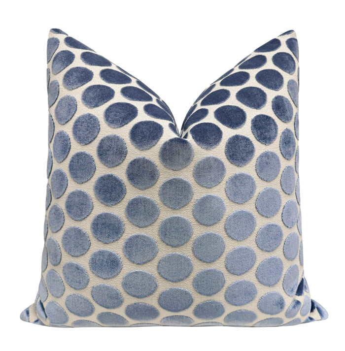 LUNA CUT VELVET // CAPRI BLUE