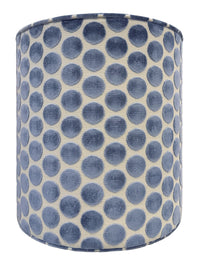 THE TIGHT ROUND OTTOMAN :: LUNA CUT VELVET // CAPRI BLUE