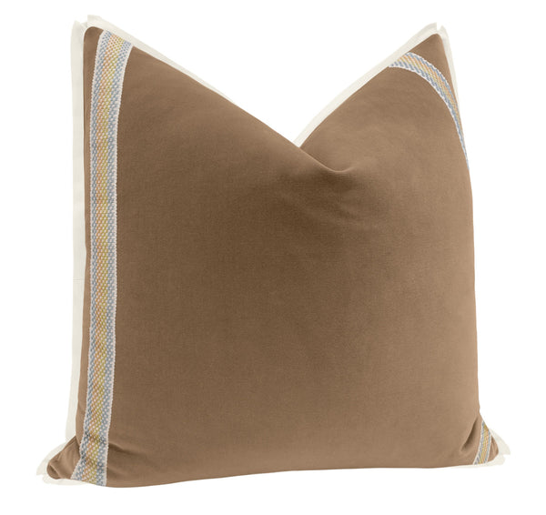 THE MILLICENT | SIGNATURE VELVET // NUTMEG + CHARDON BLUE TRIM