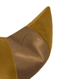 THE LITTLE LUMBAR :: MOHAIR VELVET // BOURBON  + FAUX LEATHER // SABLE